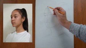 Портрет Акварелью Конструктивное построение