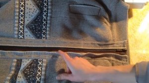 Как поменять молнию в вязанной кофте