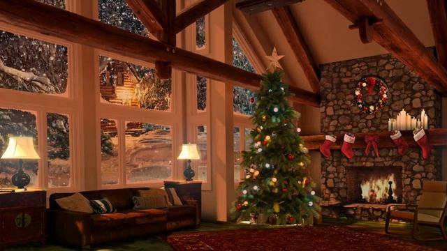 Angelic Choir Music with Xmas Ambience?8 Hour Playlist ▶️ Cozy Room, Fireplace &Fire Crackling Soun смотреть онлайн