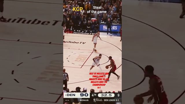 KCP steal of the Game - Heat vs Nuggets NBA Finals Game 5 #nba #finals #nbafinals #denvernuggets