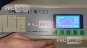 Процесс установки термопрофиля печи оплавления Puhui T-962A