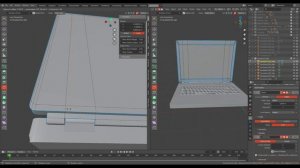 Ноутбук Low и High поли UV развертка 3d Blender