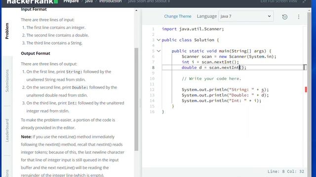 HackerRank Java - Stdin and Stdout II Solution  #hackerranksolution  #2023