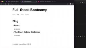 Gatsby JS - The Great Gatsby Bootcamp [Full Tutorial]