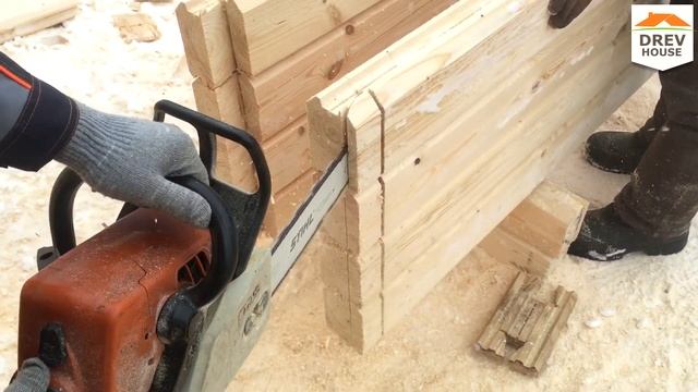 Запиловка внутренних перегородок в теплый стык в ласточкин хвост смотреть онлайн