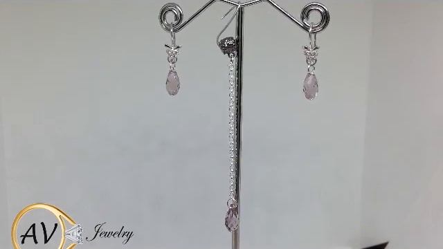 Ювелирные серьги розовый топаз смотреть онлайн