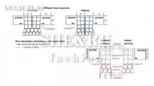 Кофточка крючком из пряжи секционного крашения. Схемы и описания. Модель 46