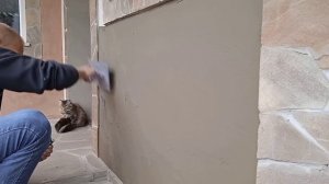 Шикарный фасад дома из плиточного клея своими руками