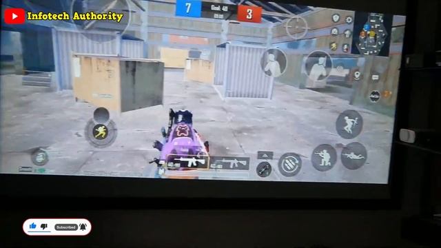 Live PUBG Playing in Projector Tonzo Movie box 21 live game play