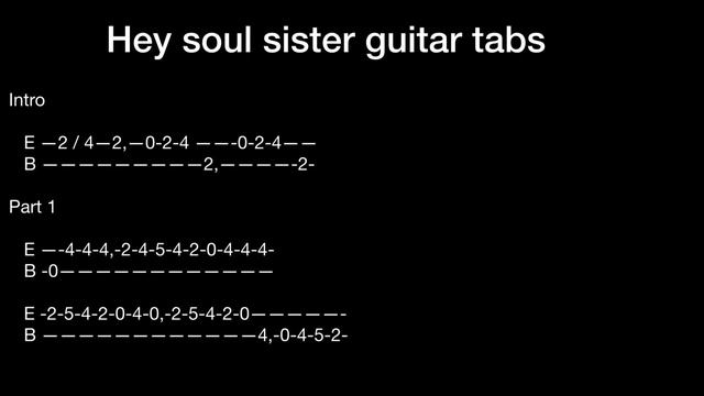Guitar lesson | hey soul sister tabs | practice track смотреть онлайн