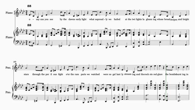 Star Spangled Banner Ab Piano to practice with смотреть онлайн