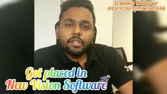 QSPIDERS/JSPIDERS HADAPSAR STUDENT PRASHANT GOT PLACED AS QA SYSTEM ENGINEER,