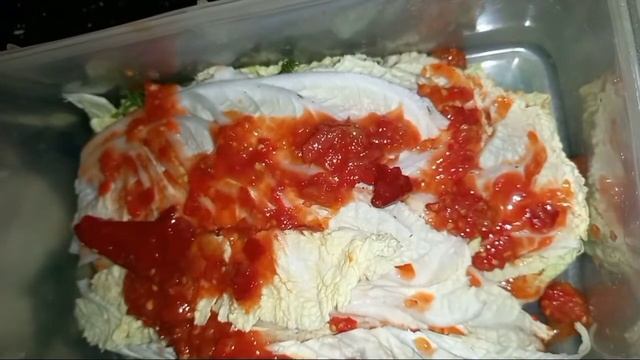 маринование узбекского кимчи или горькой капусты.uzbekcha kimchi ili slides pickled cabbage.