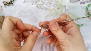 Браслет крючком с бусинами