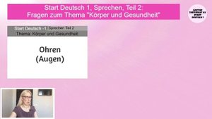 Goethe Zertifikat A1, Start Deutsch 1, Sprechen, Teil 2: Разбор вопросов по теме "Gesundheit"