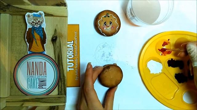 Tutorial cute hand paint Christmas macarons. Мастер-класс по ручной росписи макаронс"Новогодние"
