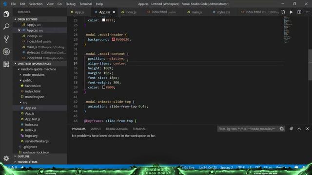 #100DaysOfCode Day 56/100 - Building A Random Quote Machine #1