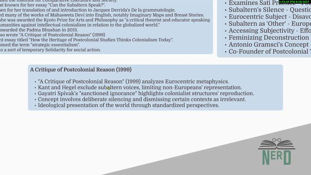 Exploring Subaltern Studies: Voices Unveiled by Spivak, Guha, and Chakrabarty смотреть онлайн