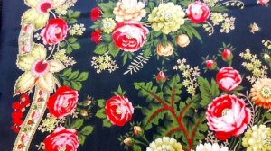 #ПавловопосадскиеПлатки Павловопосадский платок,,Черные глаза,,вид 18