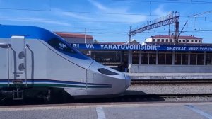 Скоростной поезд АФРОСИАБ. Скорость 253 КМ/Ч. Узбекистан.