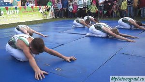 Показательное выступление спортивных гимнастов спортшколы №111