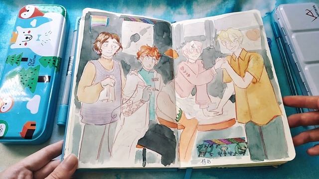 Обзор скетчбука 1 часть /аква смотреть онлайн