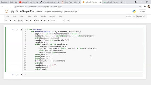 A Simple Fraction - Fraction to Recurring Decimal | Hash | Mathematical | Python