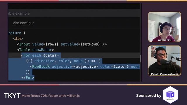 Make React 70% faster with Million.js with Aiden Bai