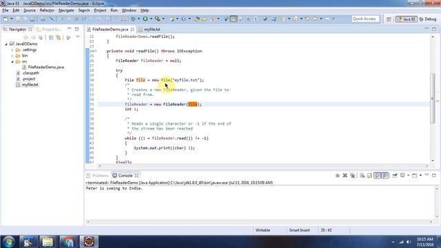 Example of FileReader constructor accepts file object | Java IO | Java Tutorial