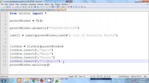Python tkinter #10   |  ListBox   |  Hindi