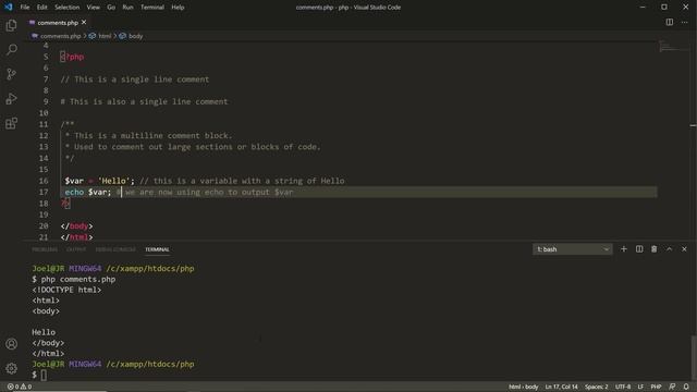 Learn How To Comment PHP Code - Tutorial for Beginners смотреть онлайн