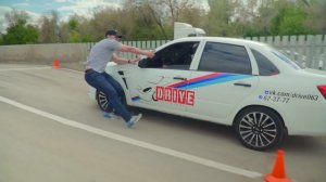 Авария на автодроме!!!!Упражнение на автодроме Эстакада (Горка)