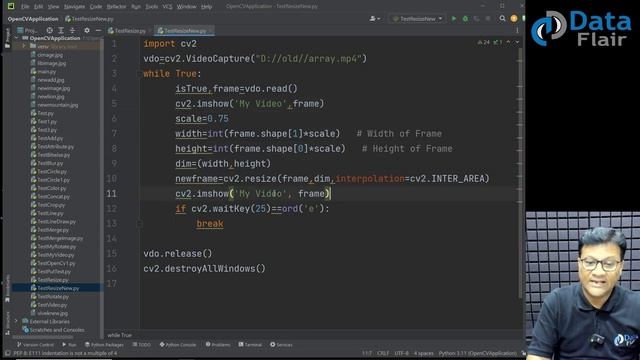 OpenCV Practical - How to Resize Video and Image in OpenCV with Dimensions | OpenCV Tutorials Hindi