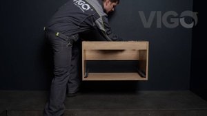 Инструкция по монтажу подвесной тумбы со столешницей VIGO