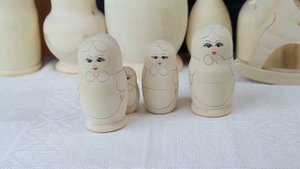 Матрёшка заготовка для росписи | Матрешка с контуром под роспись