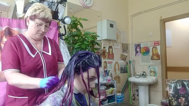 Делаем Омбре окрашивание краской от Эстель Пигмент прямого действия.