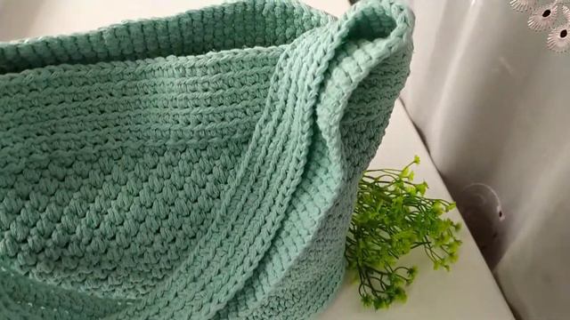 Летняя сумка из хлопкового шнура. Ручная работа