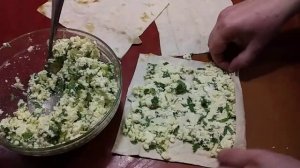 Лаваш с Сыром и Зеленью. Завтрак из Лаваша вкусная Закуска из Лаваша.