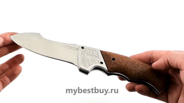 Нож складной «Носорог». Рукоять орех. Златоустовские ножи. Обзор ножа. Ножи из ЭИ-107. смотреть онлайн