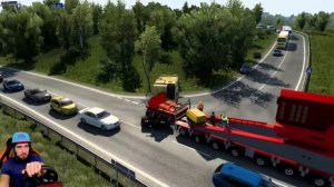 ЭТО ВАМ НЕ КАМАЗ - СУПЕР ТЯГАЧ ТАЩИТ 400 ТОНН ГРУЗ - ПОЛУЧИТСЯ? - EURO TRUCK SIMULATOR 2 моды + РУЛ