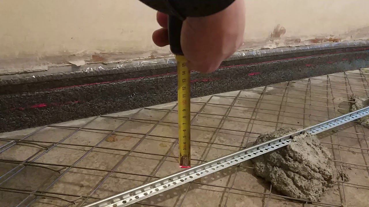 Подготовка к стяжке пола в литовке