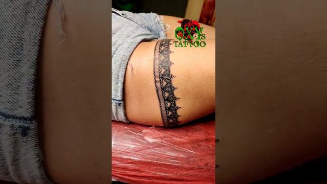 Tattoo for a girl. Tattoo on the leg #Shorts