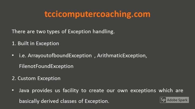 Custom Exception in Java смотреть онлайн