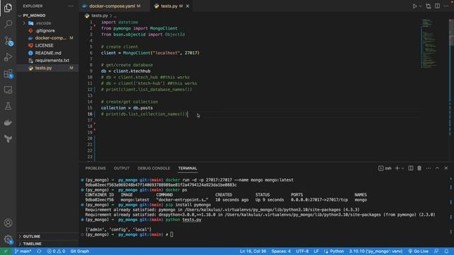 MongoDB with Docker: Learn how to set up and use a MongoDB database with pymongo
