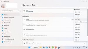 Escala, Layout e Tela Virada Windows 11