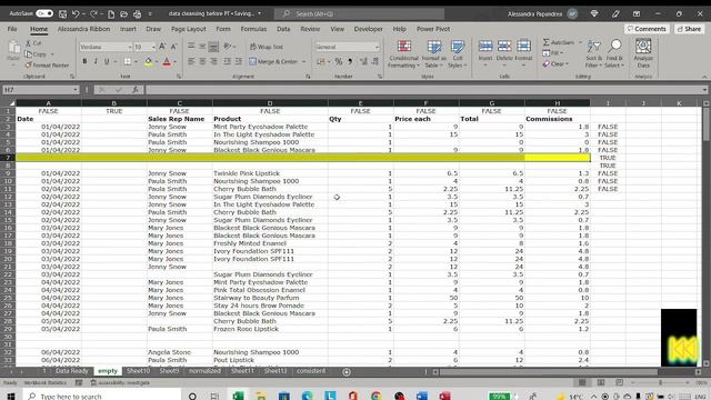 EXCEL- A to Z - Delete empty rows- columns before inserting a Pivot Table -Alessandra Papandrea смотреть онлайн