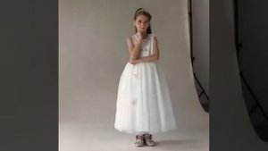 Gorgeous Butterfly Flower Girls Dresses Children Sleeveless Tulle Long Dress Teenager Formal Girls