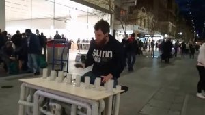 Музыкальный инструмент из канализационных труб