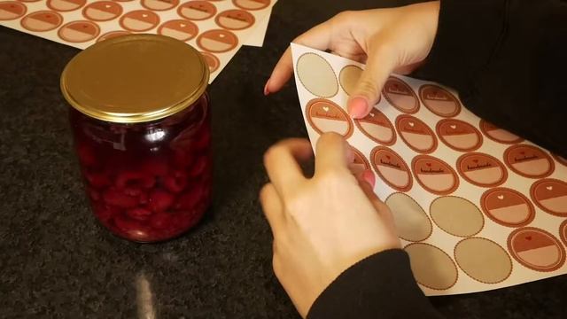 Flex-n-roll PRO - Круглые крафтовые  наклейки / этикетки  с принтом "Handmade"