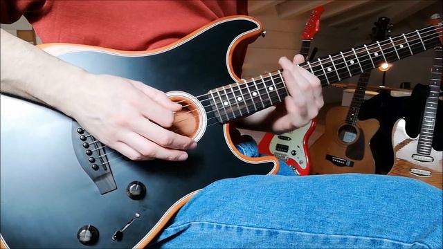 Fender American Acoustasonic Stratocaster Black смотреть онлайн